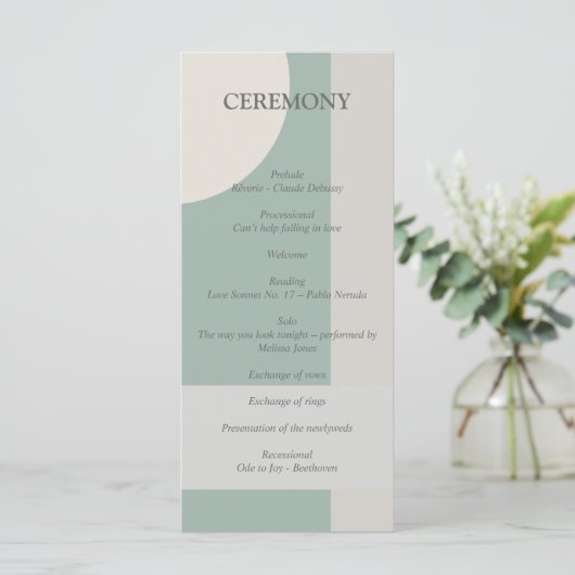 Modern Boho Geometric Green Grey Taupe Programma (Staand voorkant)