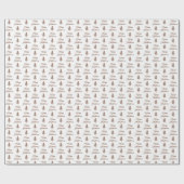 Modern Boho Glitter Kerstmis Cadeaupapier (Vlak)