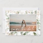 Modern Boho Golden Eucalyptus Greenery Save The Date (Voorkant)