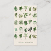 Modern Boho Green Planten Botanische Natuur Visitekaartje (Voorkant)