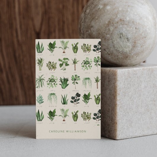 Modern Boho Green Planten Botanische Natuur Visitekaartje