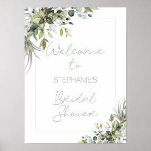 Modern Boho Greenery Foliage Vrijgezellenfeest Wel Poster