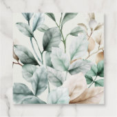 Modern Boho groen laat Baby shower Bedankjes Labels (Achterkant)