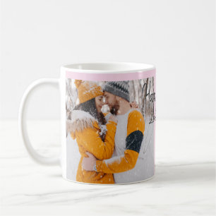 Modern boho happy anniversary naam toevoegen datum koffiemok