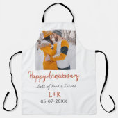 Modern boho happy anniversary naam toevoegen datum schort (Voorkant)