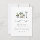 Modern Boho Huisplanten Bruidsfeest Dankjewel Bedankkaart (Voorkant)