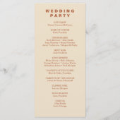 Modern Boho Jewel Earth Tone Program Flyer Programma (Achterkant)