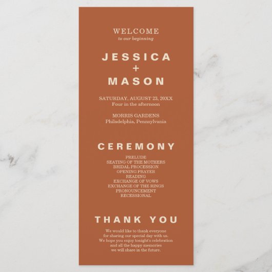 Modern Boho Jewel Earth Tone Program Flyer Programma (Voorkant)