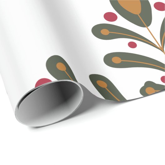 Modern Boho kerst inpakpapier (Rol Hoek)