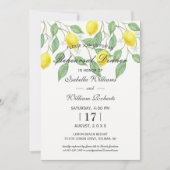 Modern Boho Lemon Summer Rehearsal Dinner Kaart (Voorkant)