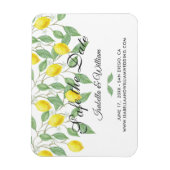 Modern Boho Lemon Summer Save the Date Wedding Magneet (Verticaal)