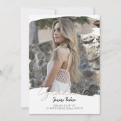 Modern Boho Lijst Voeg je foto-Afstuderen toe Aankondiging (Voorkant)