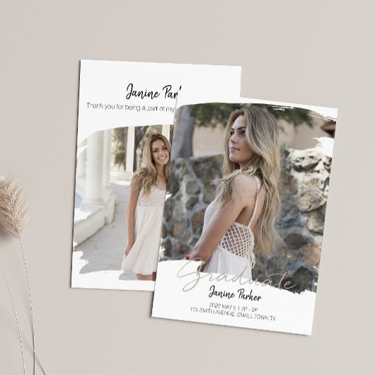 Modern Boho Lijst Voeg je foto-Afstuderen toe Aankondiging