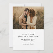Modern Boho Lijst Weddenschap Neutrale Foto Save t Save The Date (Achterkant)