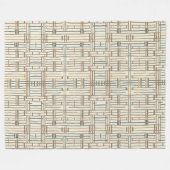 Modern Boho Linear Geometric ID1276 Fleece Deken (Voorkant (Horizontaal))