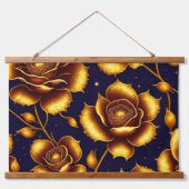 Modern Boho Luxury Gold Roos Collectie Hangend Wandkleed (Voorkant)