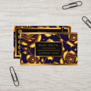 Modern Boho Luxury Gold Roos Collectie Visitekaartje