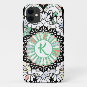 Modern Boho Mandala Yoga Meditation Initiaal iPhone 11 Hoesje