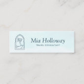 Modern Boho Minimal Palm Tree Business Calling Contactkaartje (Voorkant)