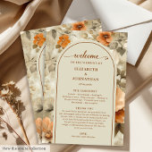 Modern Boho Neutral Rust Beige Sage Floral Program Programma