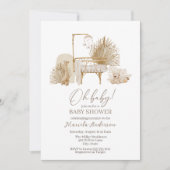 Modern Boho Nursery Mobile Baby shower Invitation Kaart (Voorkant)