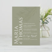 Modern Boho Palm Leaf Botanical Tropical Greenery Kaart (Staand voorkant)