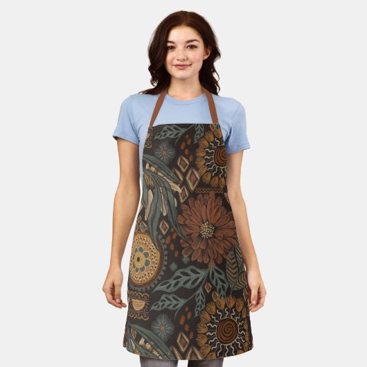 Modern Boho Pattern Schort (Gedragen)
