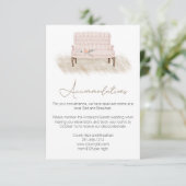 Modern Boho Pink Elegant Floral Wedding Informatiekaartje (Staand voorkant)