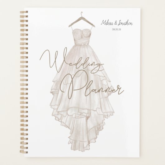 Modern Boho Pink Elegant Floral Wedding Planner (Voorkant)