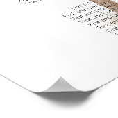 Modern Boho Pink Elegant Wedding Seating Chart Poster (Hoek)