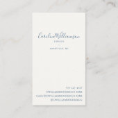 Modern Boho Pink Navy Blue Botanical Flowers Visitekaartje (Achterkant)