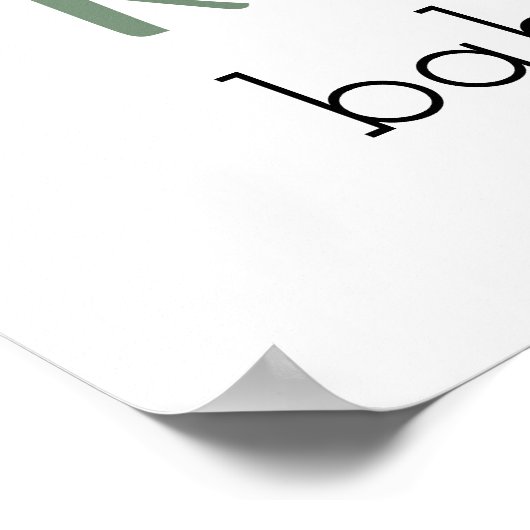 Modern Boho Rainbow Baby shower Welkom Poster (Hoek)