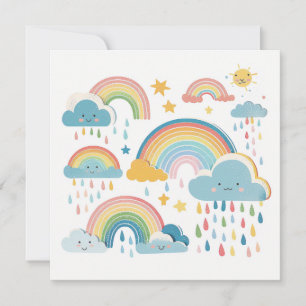 Modern Boho Rainbow Collectie Flat Kaart