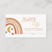 Modern Boho Rainbow Diaper Raffle Informatiekaartje (Voorkant)
