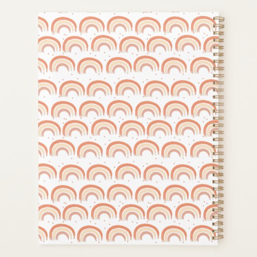 Modern Boho Rainbow gepersonaliseerd Multomap, op  Planner (Achterkant)