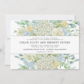 Modern Boho Roos Hydrangea Floral Wedding Kaart (Voorkant)