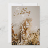 Modern Boho Rustic Dried Flowers Kaart (Voorkant)