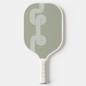 Modern Boho Sage Green Geometric Pickleball Paddle (Voorkant)