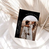 Modern Boho Save the Date | Foto Minimalistische K Kaart