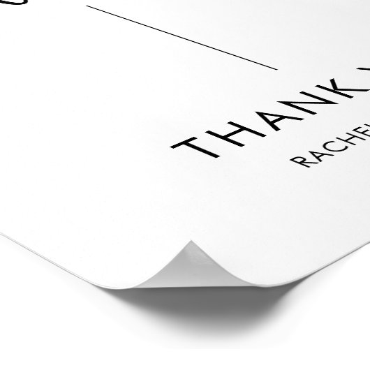 Modern Boho Script Bruiloft Gastenboek Sign Poster (Hoek)