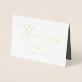 Modern Boho Script trouwfoto dank u Folie ca Kaarten (Voorkant)