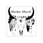 Modern Boho Skull Business of Name Rubberstempel (Afrduk)