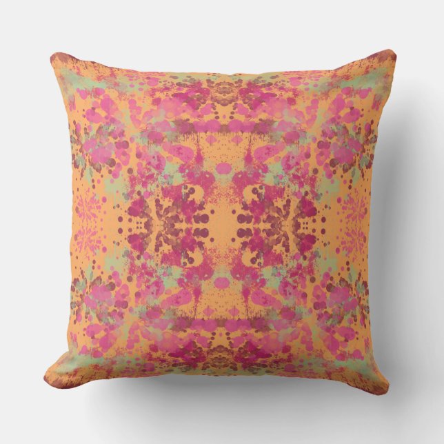 Modern Boho Splash Pattern Kussen (Voorkant)