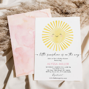 Modern Boho Sunshine Baby shower Kaart