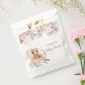 Modern Boho Teddy Bear Pampas Baby shower Bedankzakje (Gezegeld)
