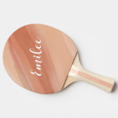 Modern Boho Terracott Abstract script Tafeltennisbatje (Zijkant)