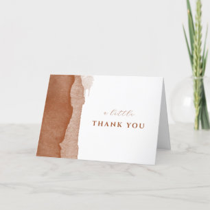 Modern Boho Terracotta Ombre Baby shower Bedankkaart