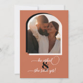 Modern Boho Terracotta Save the Date Aankondiging (Voorkant)