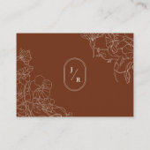 Modern Boho Terracotta Wedding Details QR Code Informatiekaartje (Achterkant)
