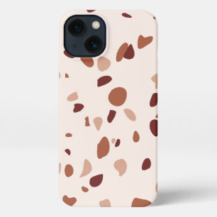 Modern Boho Terrazzo Pattern iPhone Case 13 Hoesje